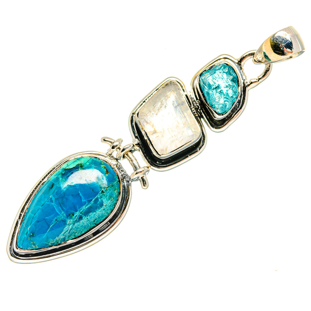 Chrysocolla Pendants handcrafted by Ana Silver Co - PD24234 - Photo 2