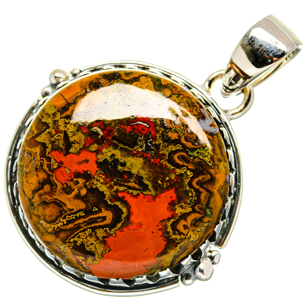 Moroccan Agate Pendants handcrafted by Ana Silver Co - PD24263 - Photo 2