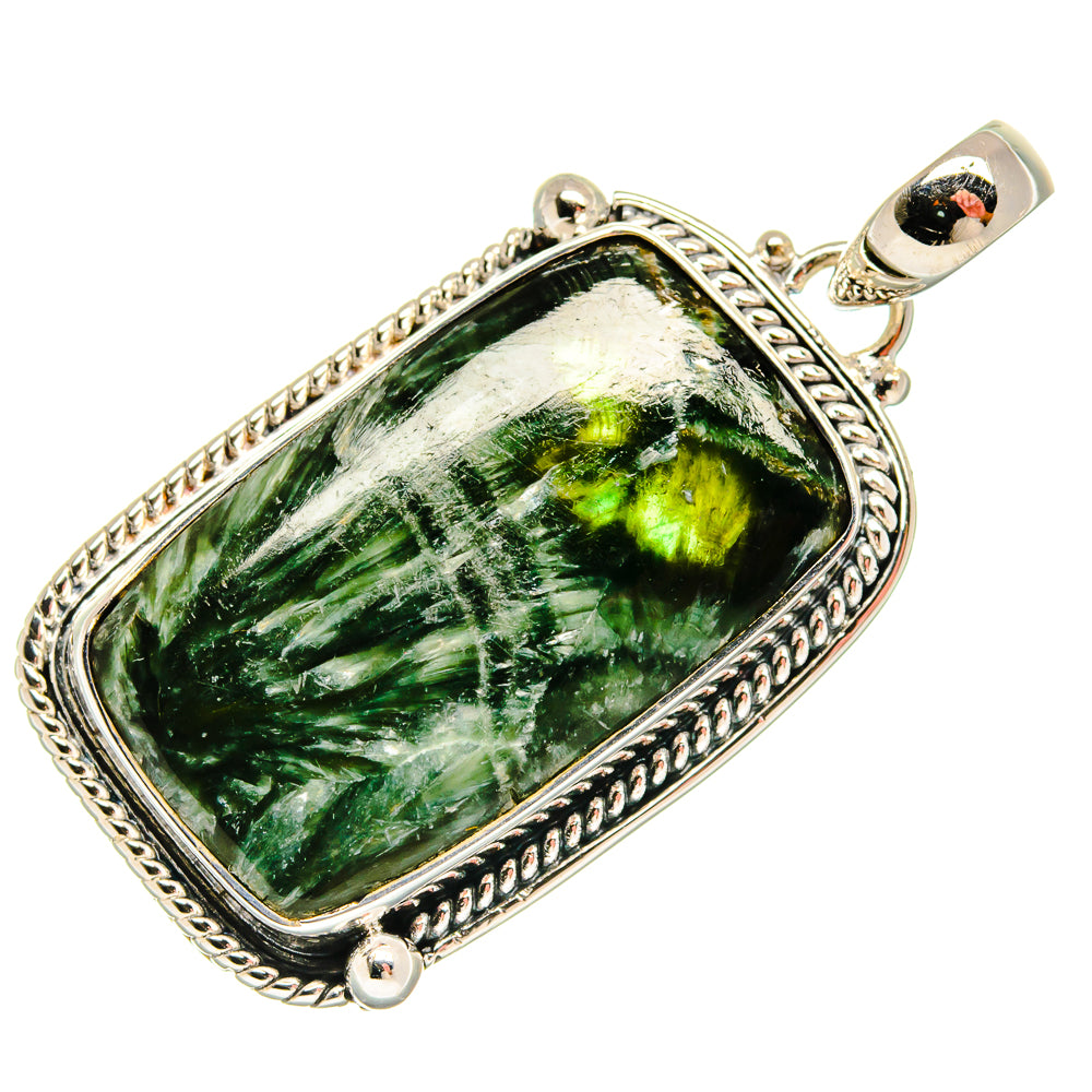 Seraphinite Pendants handcrafted by Ana Silver Co - PD24266 - Photo 2
