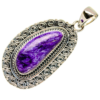 Charoite Pendants handcrafted by Ana Silver Co - PD24276 - Photo 2