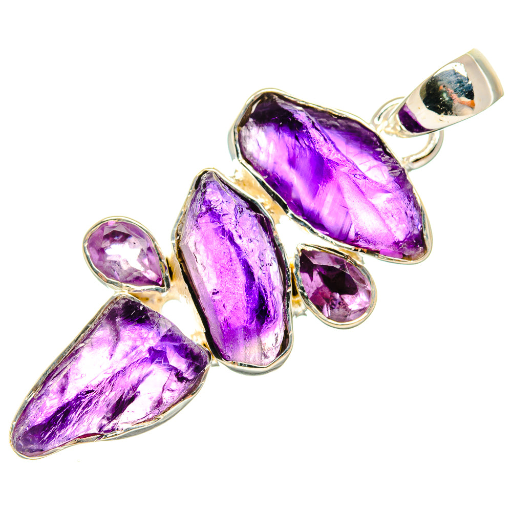 Amethyst Pendants handcrafted by Ana Silver Co - PD24311 - Photo 2