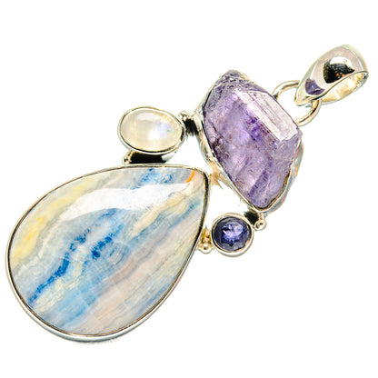 Blue Scheelite Pendants handcrafted by Ana Silver Co - PD24315 - Photo 2