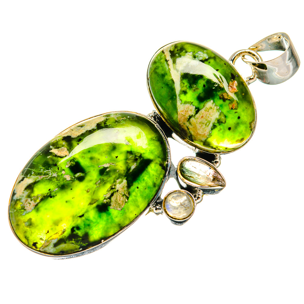 Australian Green Opal Pendants handcrafted by Ana Silver Co - PD24330 - Photo 2
