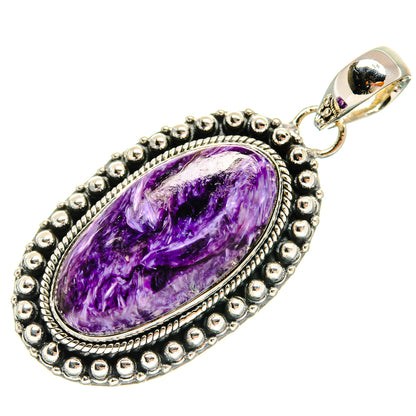 Charoite Pendants handcrafted by Ana Silver Co - PD24372 - Photo 2