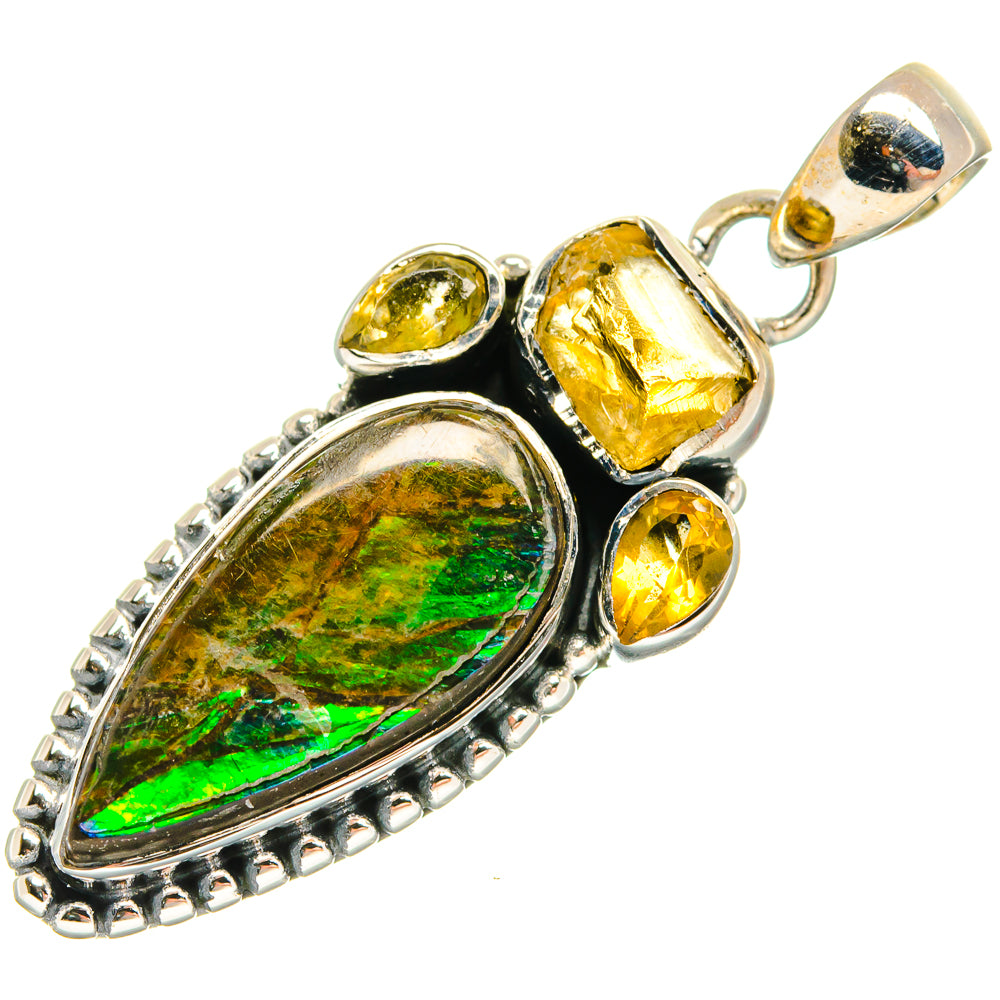 Ammolite Pendants handcrafted by Ana Silver Co - PD24377 - Photo 2