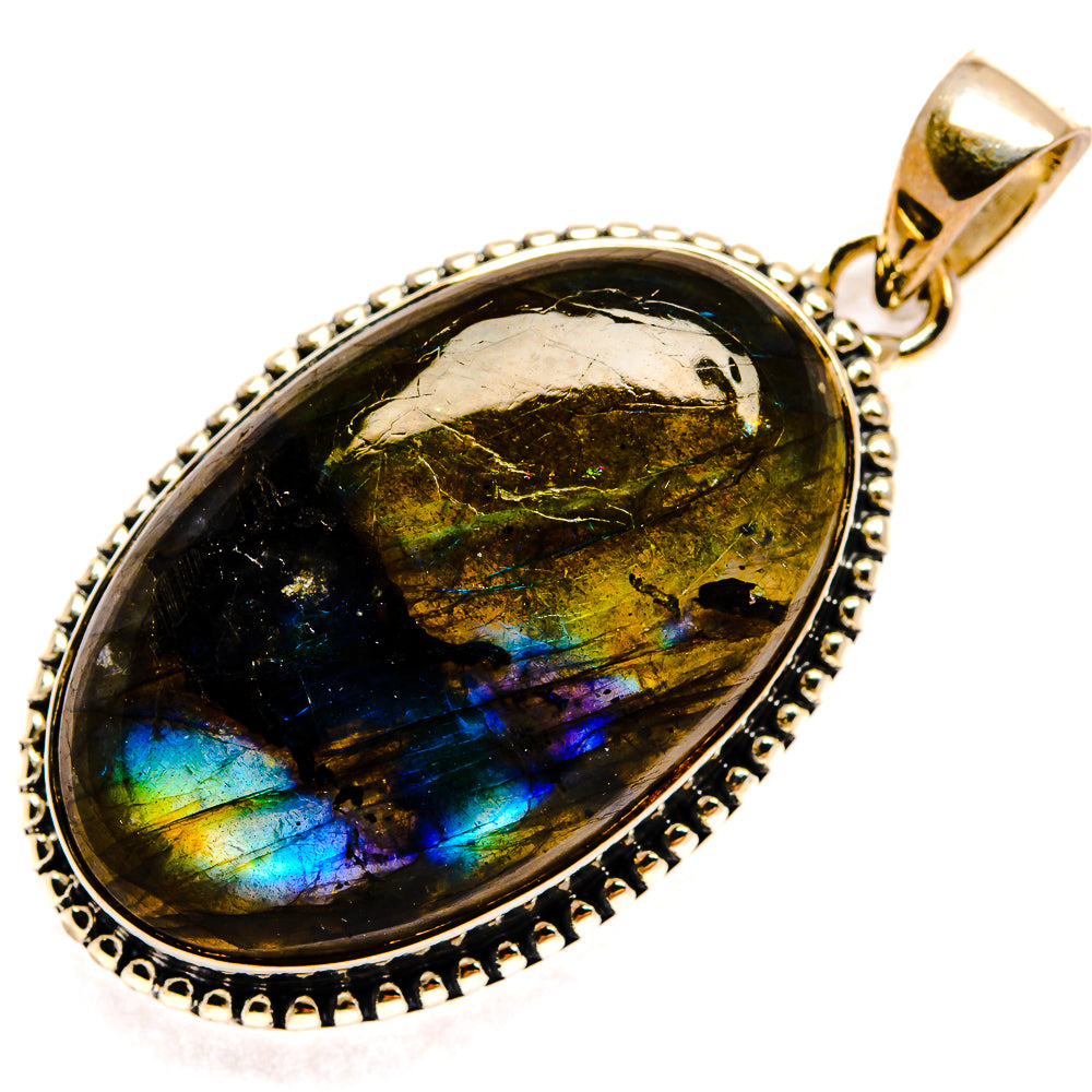 Labradorite Pendants handcrafted by Ana Silver Co - PD24384 - Photo 2