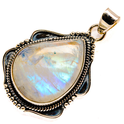 Rainbow Moonstone Pendants handcrafted by Ana Silver Co - PD24391 - Photo 2