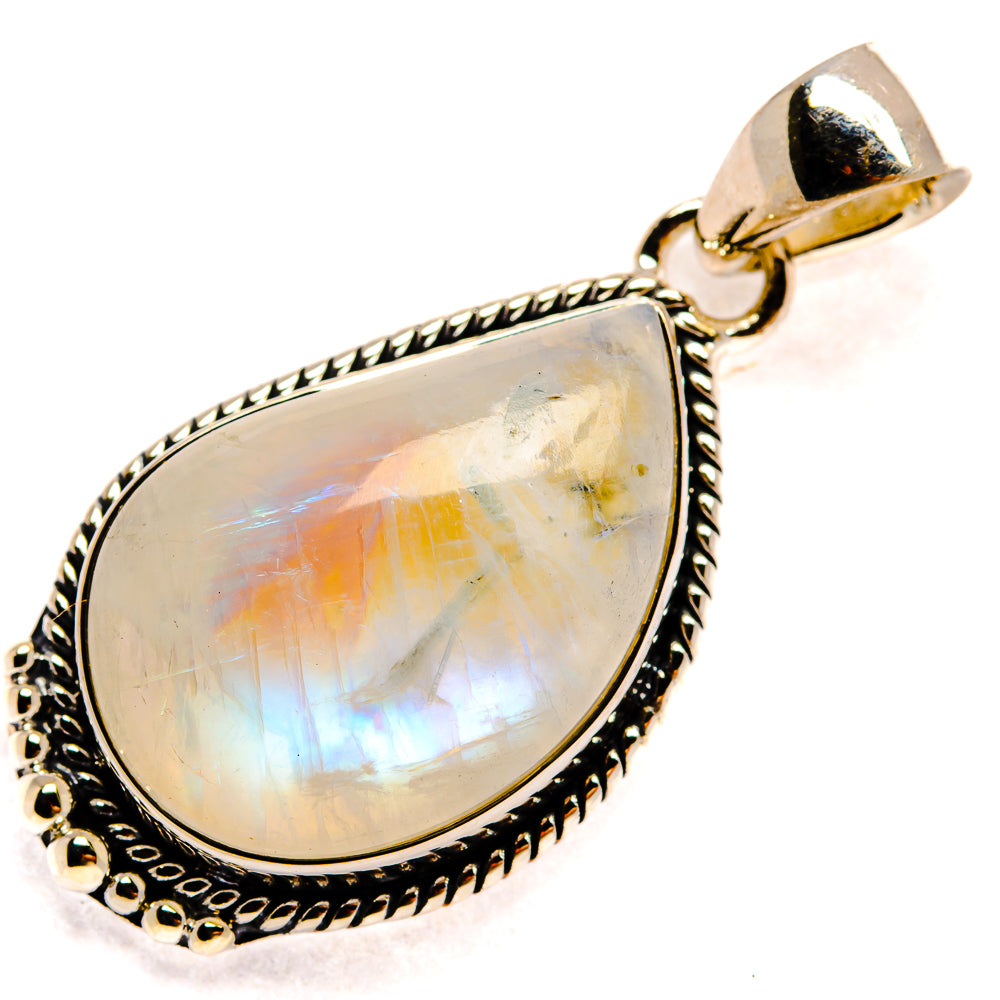 Rainbow Moonstone Pendants handcrafted by Ana Silver Co - PD24392 - Photo 2
