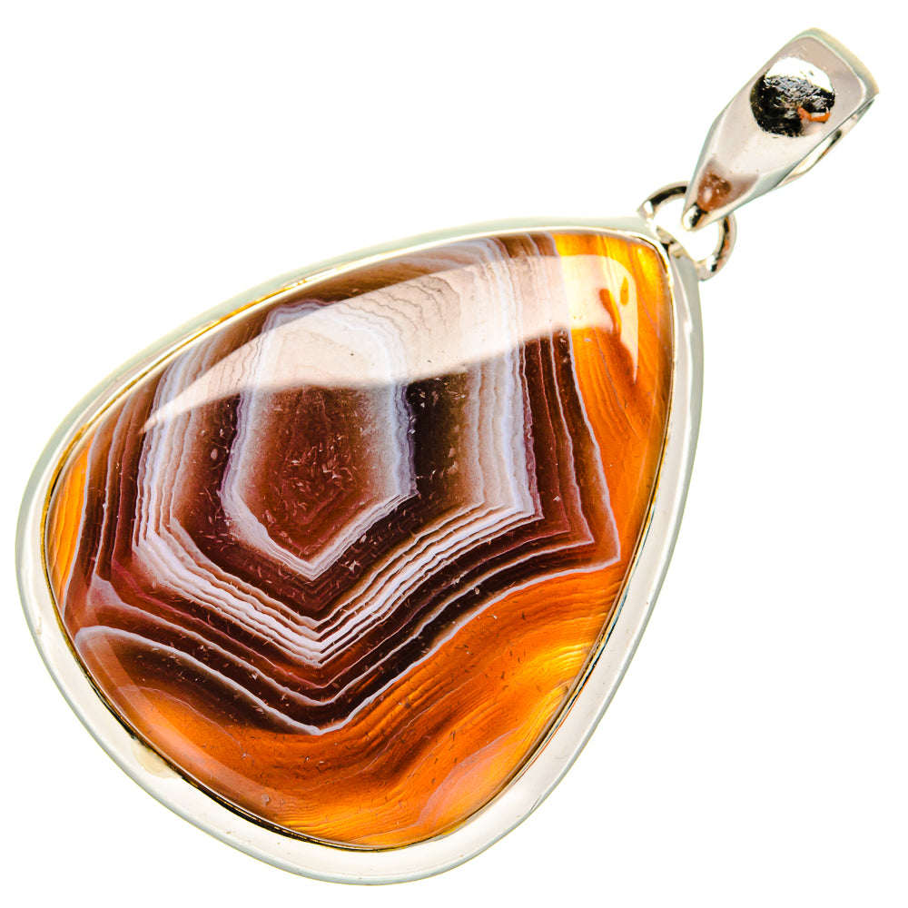 Botswana Agate Pendants handcrafted by Ana Silver Co - PD24404 - Photo 2