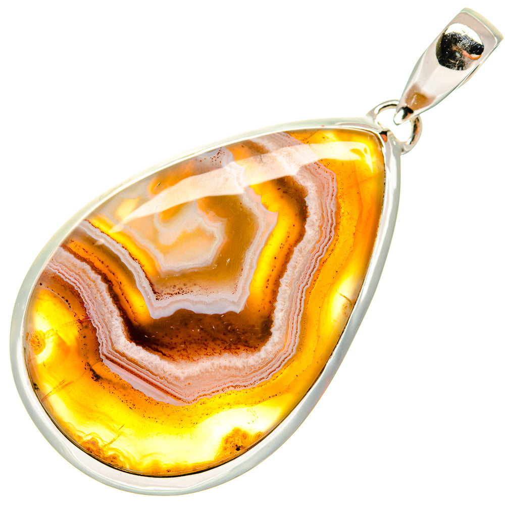 Botswana Agate Pendants handcrafted by Ana Silver Co - PD24405 - Photo 2