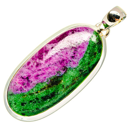 Ruby Zoisite Pendants handcrafted by Ana Silver Co - PD24408 - Photo 2