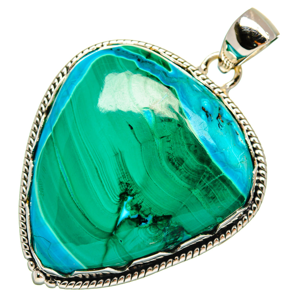 Malachite Pendants handcrafted by Ana Silver Co - PD24413 - Photo 2