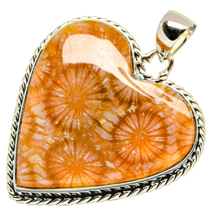 Fossil Coral Pendants handcrafted by Ana Silver Co - PD24417 - Photo 2