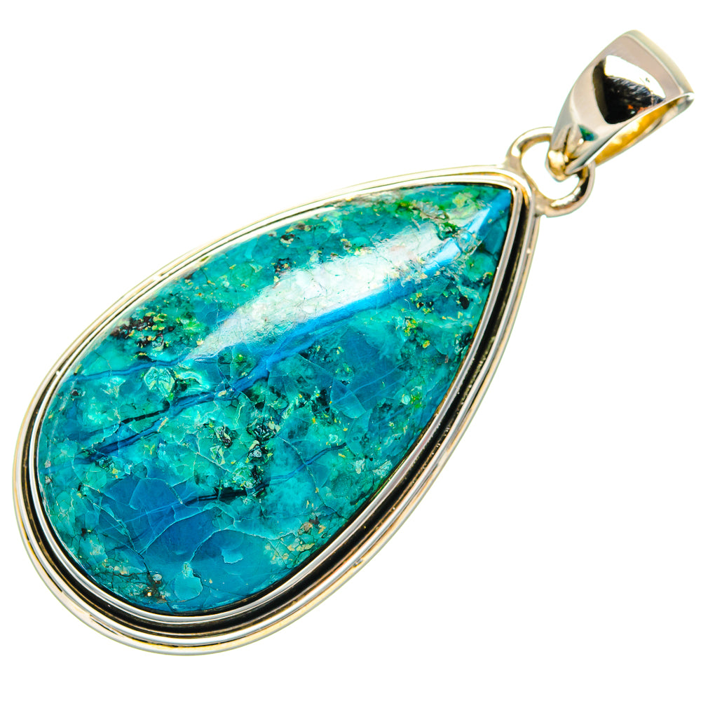 Chrysocolla Pendants handcrafted by Ana Silver Co - PD24430 - Photo 2