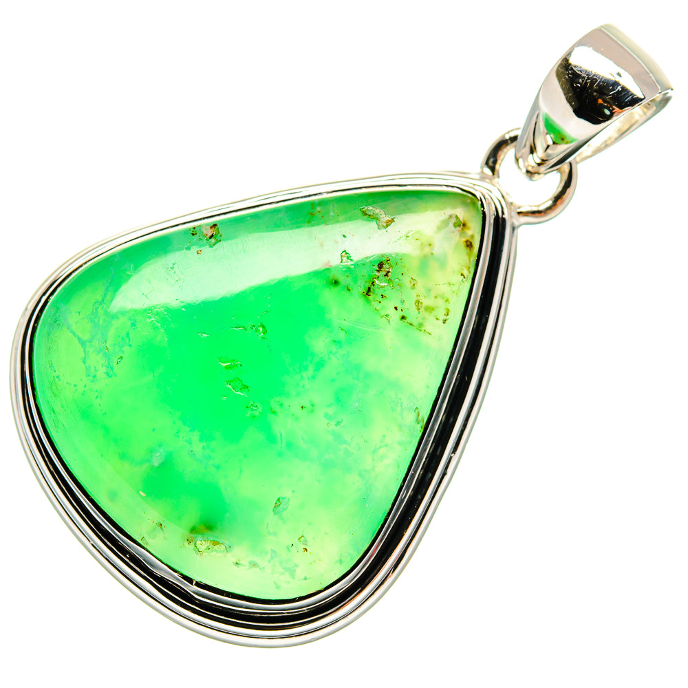 Chrysoprase Pendants handcrafted by Ana Silver Co - PD24451 - Photo 2