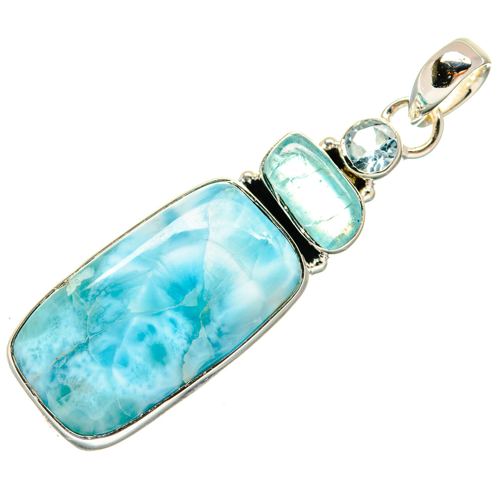 Larimar, Aquamarine, Blue Topaz Pendants handcrafted by Ana Silver Co - PD24461 - Photo 2