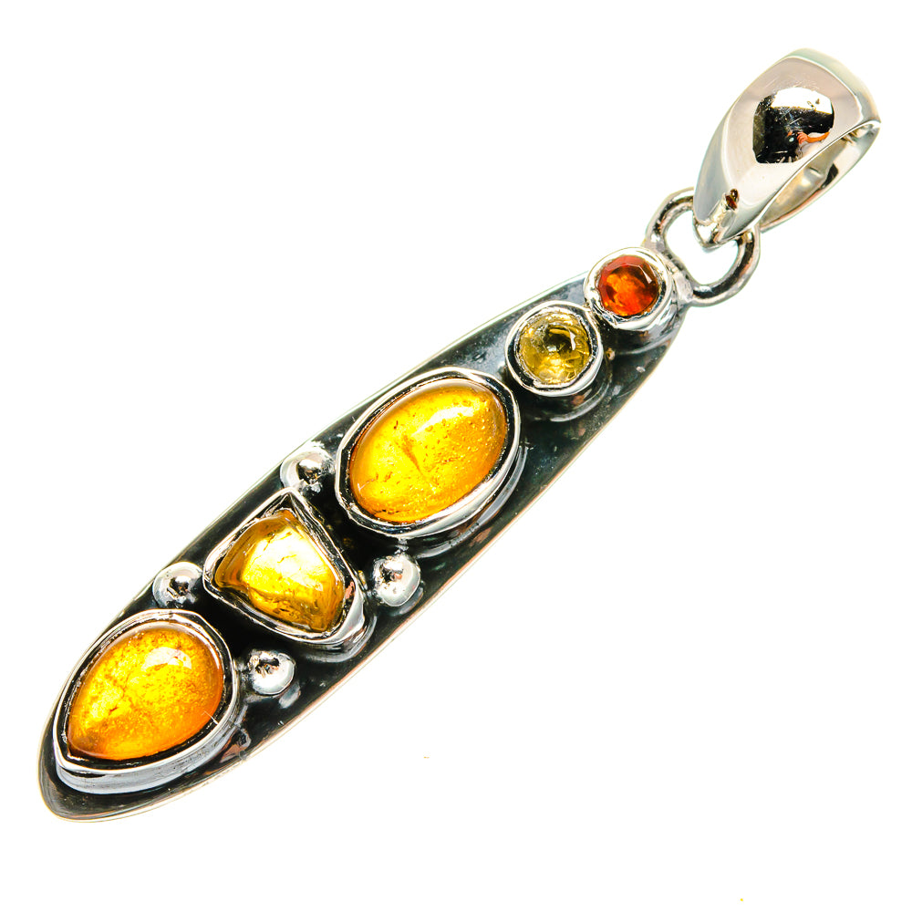 Carnelian, Citrine, Garnet Pendants handcrafted by Ana Silver Co - PD24478 - Photo 2