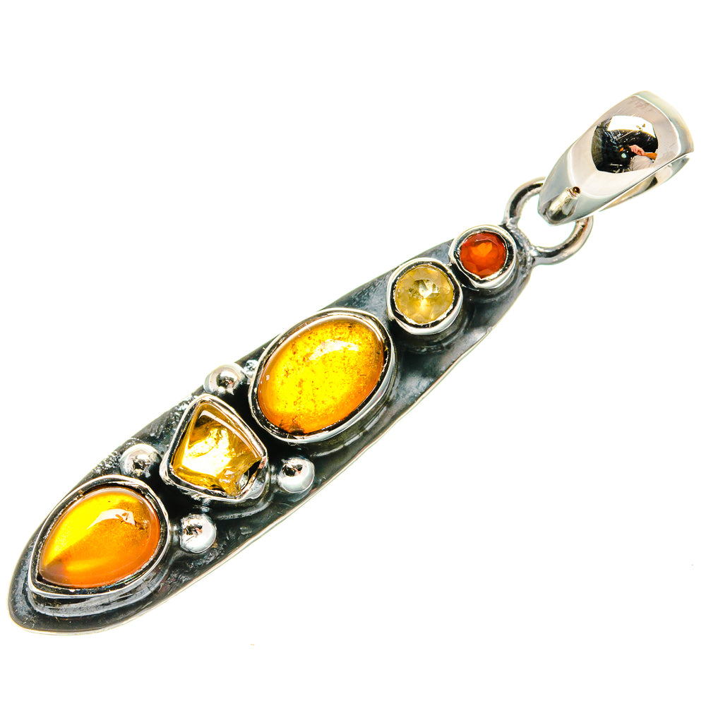 Carnelian, Citrine, Garnet Pendants handcrafted by Ana Silver Co - PD24488 - Photo 2