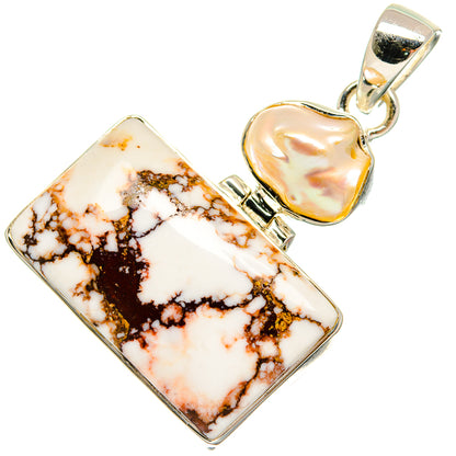 Wild Horse Jasper, Mother Of Pearl Pendants handcrafted by Ana Silver Co - PD24500 - Photo 2