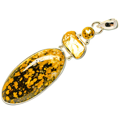 Ocean Jasper, Citrine Pendants handcrafted by Ana Silver Co - PD24507 - Photo 2