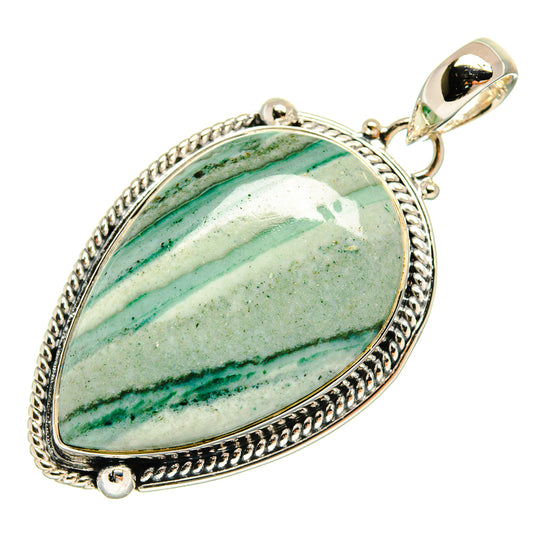 Green Jasper Pendants handcrafted by Ana Silver Co - PD24516 - Photo 2