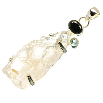 Rainbow Moonstone, Black Onyx, Blue Topaz Pendants handcrafted by Ana Silver Co - PD24519 - Photo 2