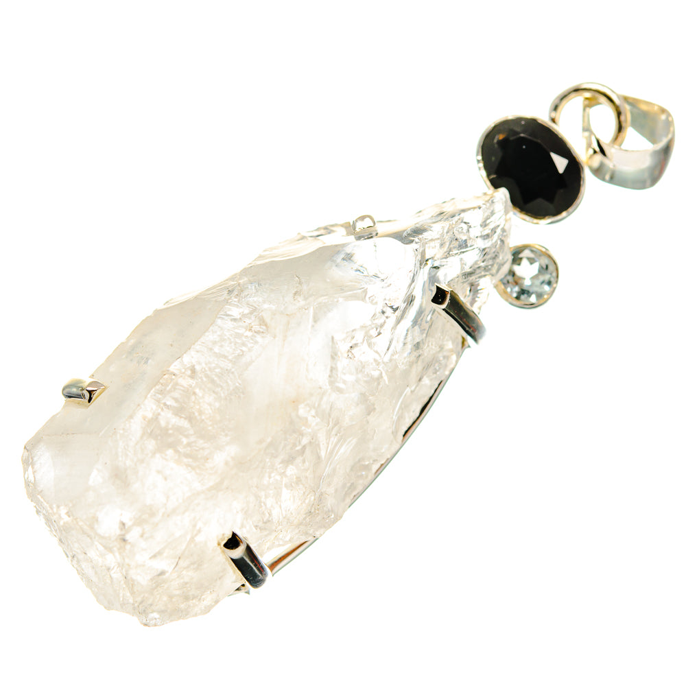 Rainbow Moonstone, Black Onyx, Blue Topaz Pendants handcrafted by Ana Silver Co - PD24520 - Photo 2