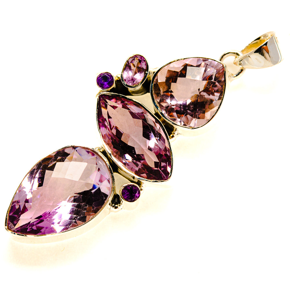 Pink Amethyst Pendants handcrafted by Ana Silver Co - PD24525 - Photo 2