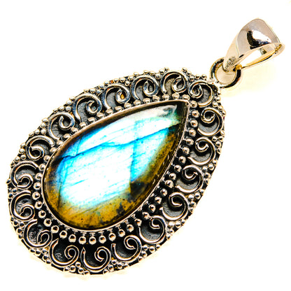 Labradorite Pendants handcrafted by Ana Silver Co - PD24527 - Photo 2