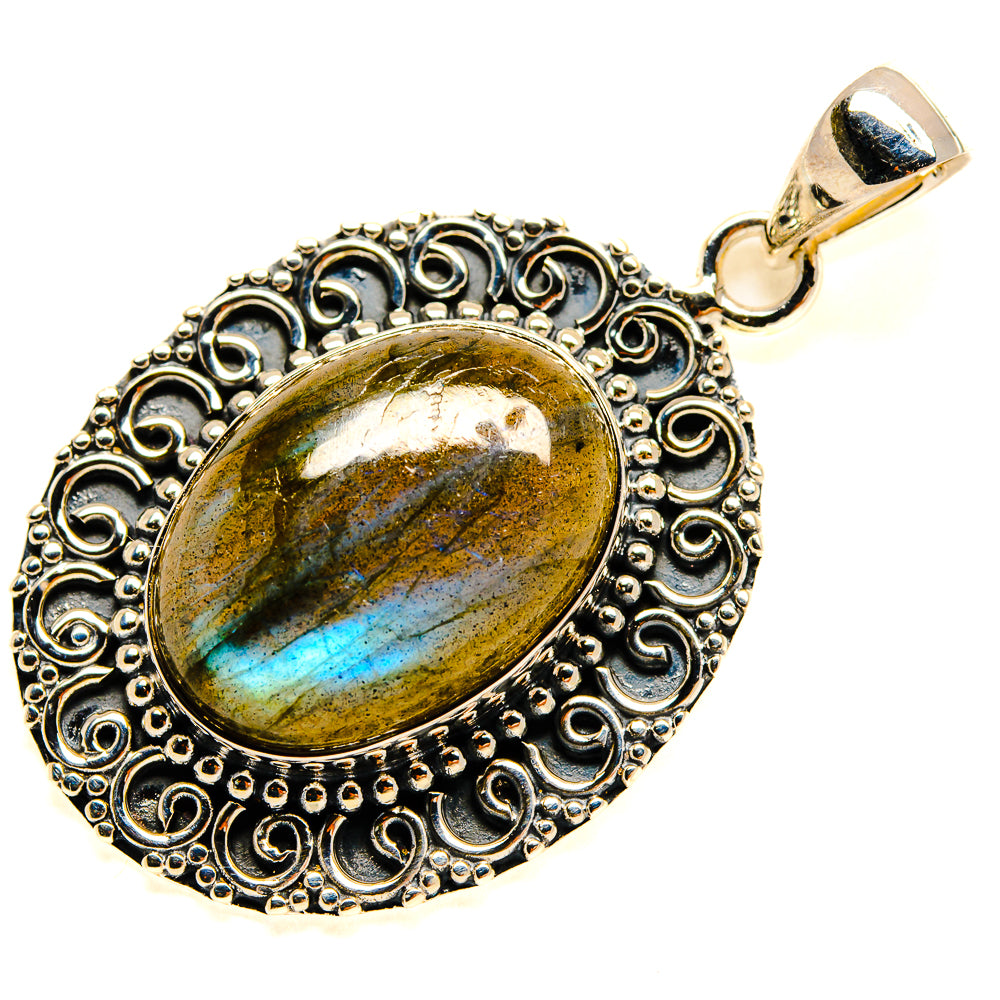 Labradorite Pendants handcrafted by Ana Silver Co - PD24528 - Photo 2