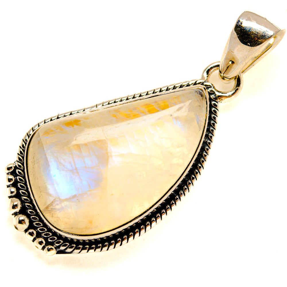 Rainbow Moonstone Pendants handcrafted by Ana Silver Co - PD24538 - Photo 2