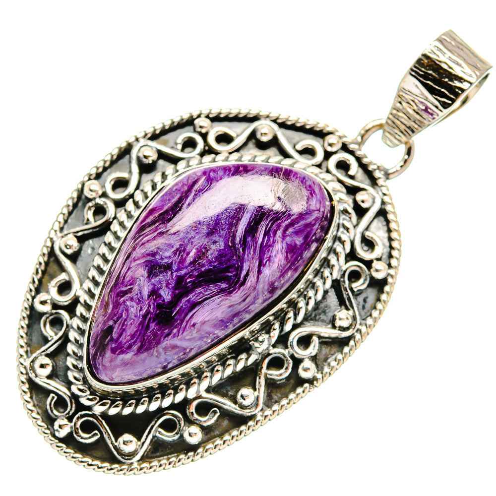 Charoite Pendants handcrafted by Ana Silver Co - PD24546 - Photo 2