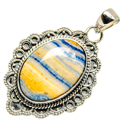 Blue Scheelite Pendants handcrafted by Ana Silver Co - PD24548 - Photo 2