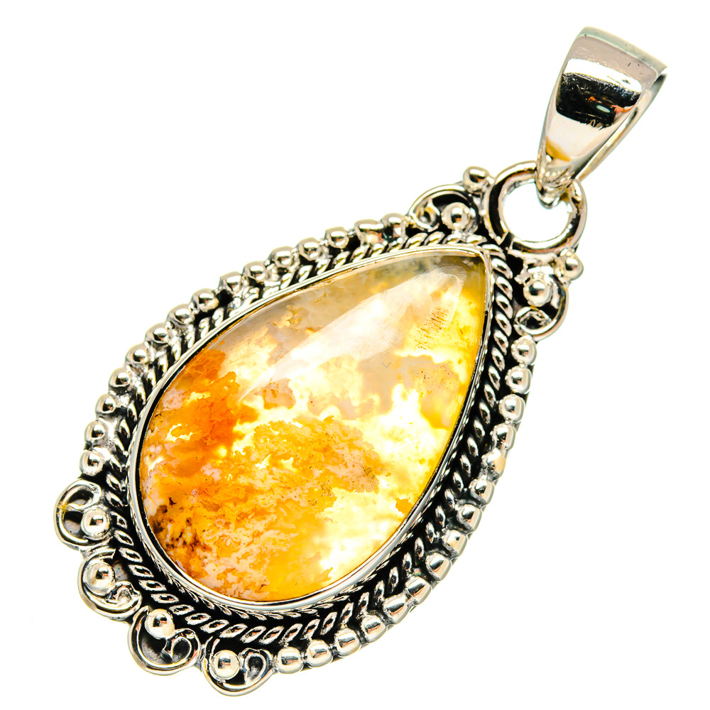 Plume Agate Pendants handcrafted by Ana Silver Co - PD24554 - Photo 2