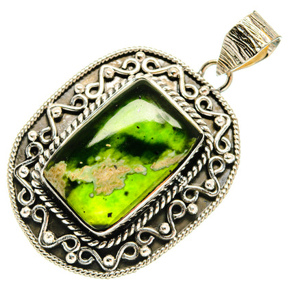 Australian Green Opal Pendants handcrafted by Ana Silver Co - PD24556 - Photo 2