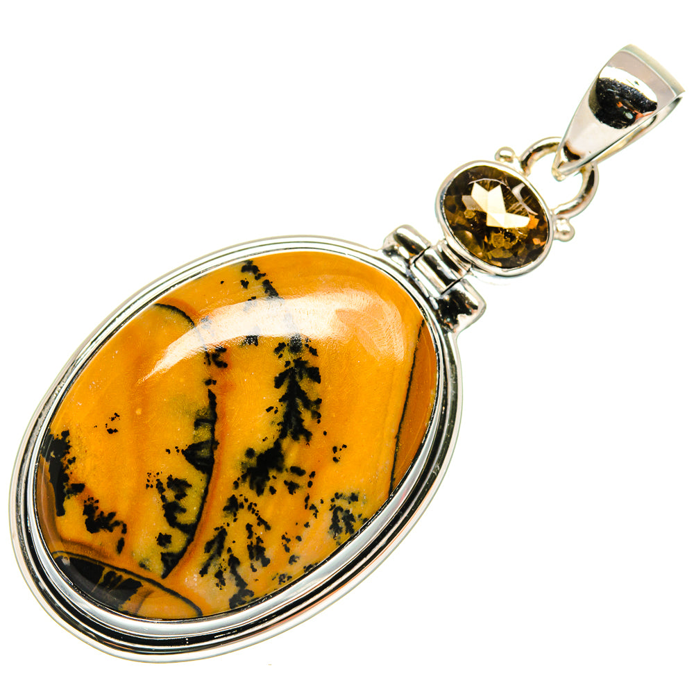 Picture Jasper, Smoky Quartz Pendants handcrafted by Ana Silver Co - PD24558 - Photo 2