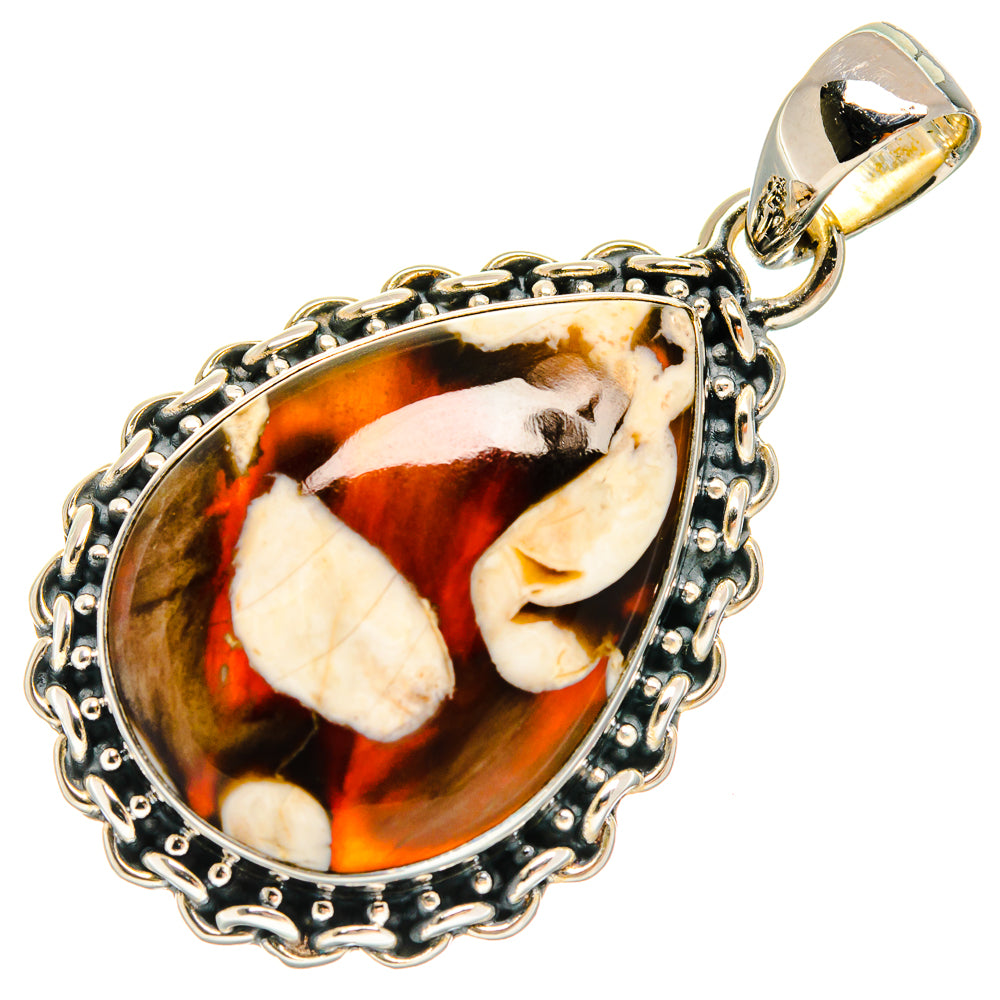 Peanut Wood Jasper Pendants handcrafted by Ana Silver Co - PD24565 - Photo 2