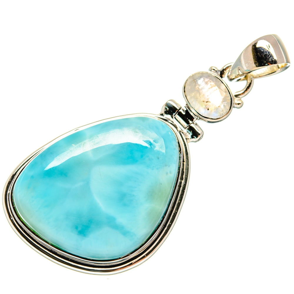 Larimar, Rainbow Moonstone Pendants handcrafted by Ana Silver Co - PD24568 - Photo 2