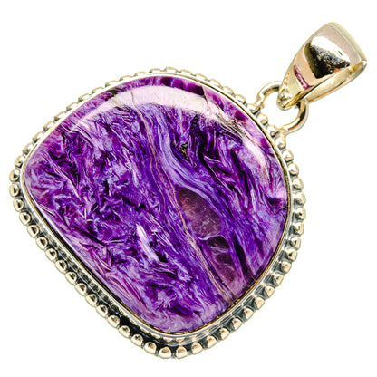 Charoite Pendants handcrafted by Ana Silver Co - PD24572 - Photo 2