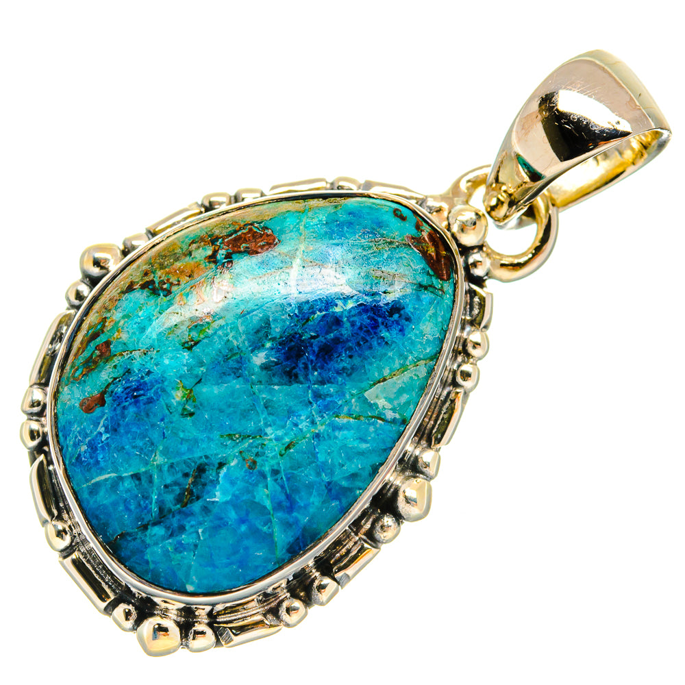 Chrysocolla Pendants handcrafted by Ana Silver Co - PD24596 - Photo 2