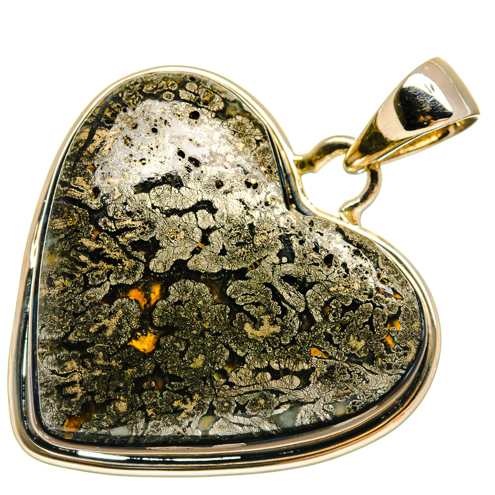 Pyrite Agate Pendants handcrafted by Ana Silver Co - PD24622 - Photo 2