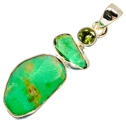 Chrysoprase Pendants handcrafted by Ana Silver Co - PD24636 - Photo 2