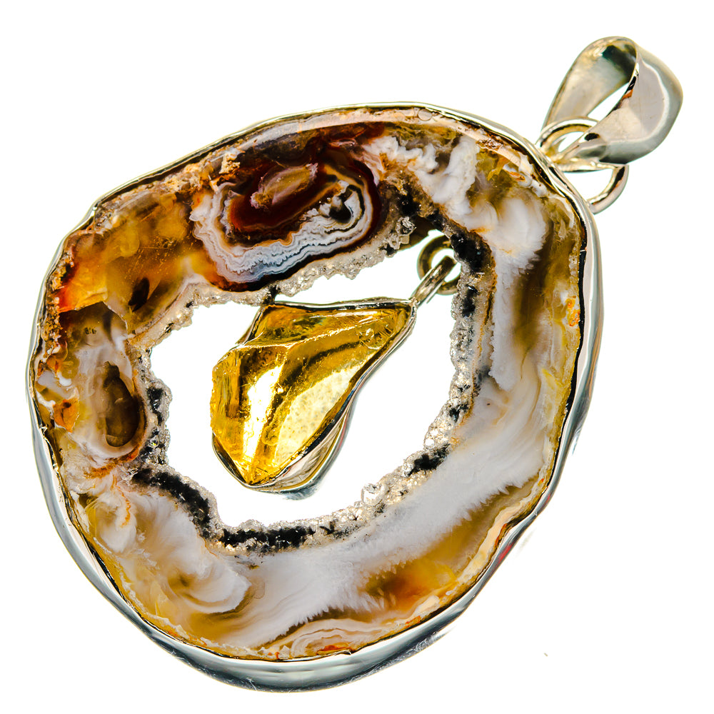 Occo Geode Pendants handcrafted by Ana Silver Co - PD24688 - Photo 2