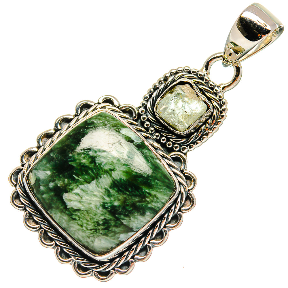 Seraphinite Pendants handcrafted by Ana Silver Co - PD24713 - Photo 2
