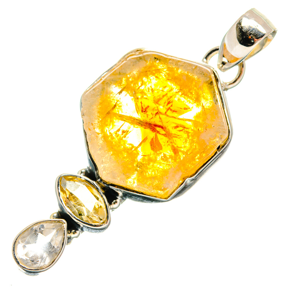 Citrine Pendants handcrafted by Ana Silver Co - PD24727 - Photo 2