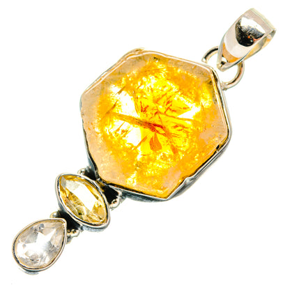 Citrine Pendants handcrafted by Ana Silver Co - PD24727 - Photo 2