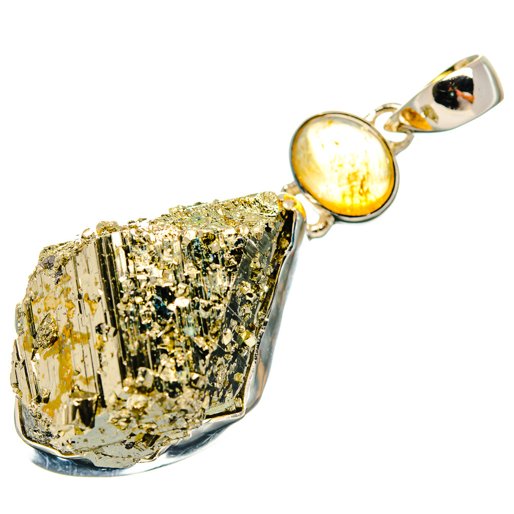 Pyrite Pendants handcrafted by Ana Silver Co - PD24764 - Photo 2