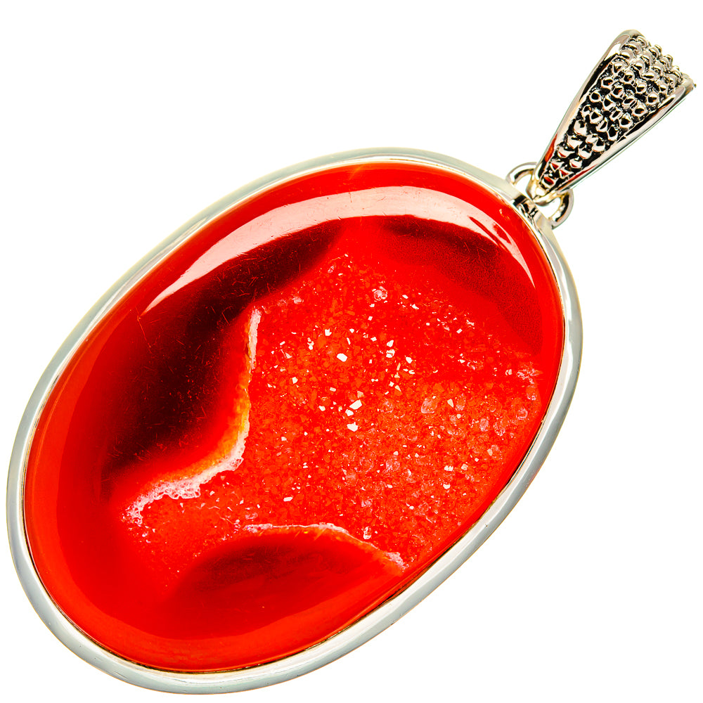 Red Geode Pendants handcrafted by Ana Silver Co - PD24769 - Photo 2