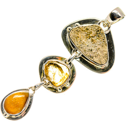 Pyrite Pendants handcrafted by Ana Silver Co - PD24786 - Photo 2
