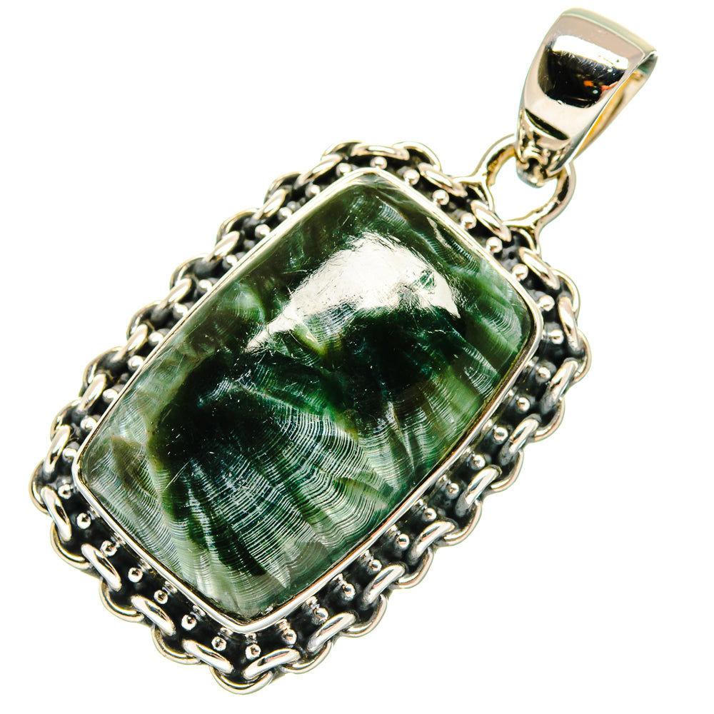 Seraphinite Pendants handcrafted by Ana Silver Co - PD24788 - Photo 2